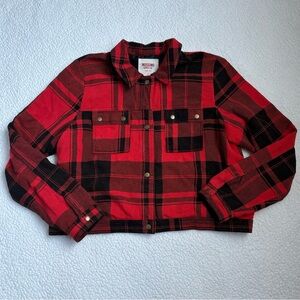 Mossimo Plaid Cropped Jacket